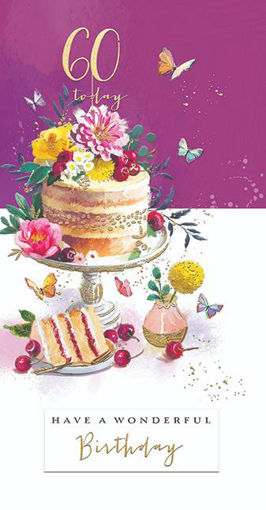 Picture of HAPPY 60TH BIRTHDAY  HAVE A WONDERFUL BIRTHDAY CARD